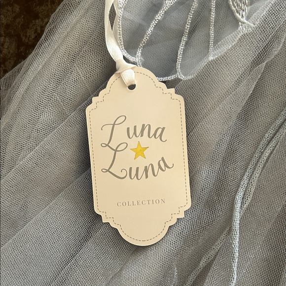 Luna Luna Matte Silver Ruffled Kids Dress With Butterfly Wings NWT! - Picture 4 of 4